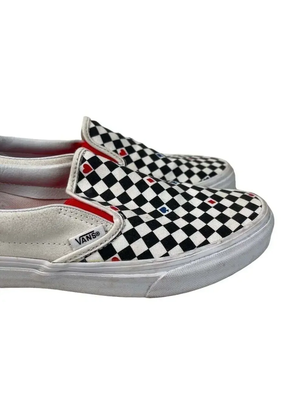 Vans Checkerboard Playing Card Slip On Sneakers Womens 7 Mens 5.5 Rare